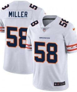 Denver Denver Broncos #58 Von Miller Nike White Team Logo Vapor Limited NFL Jersey Men's