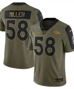Denver Denver Broncos #58 Von Miller Olive Nike 2021 Salute To Service Limited Player Jersey Men's