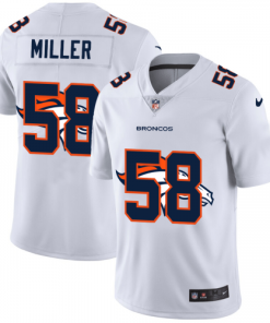 Denver Denver Broncos #58 Von Miller White Men's Nike Team Logo Dual Overlap Limited NFL Jersey Men's