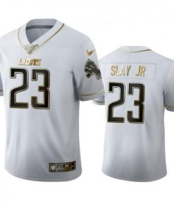 Detroit Detroit Lions #23 Darius Slay Jr Men's Nike White Golden Edition Vapor Limited NFL 100 Jersey Men's