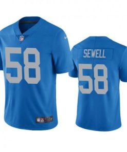Detroit Detroit Lions #58 Penei Sewell Blue Throwback Men's Stitched NFL Vapor Untouchable Limited Jersey Men's