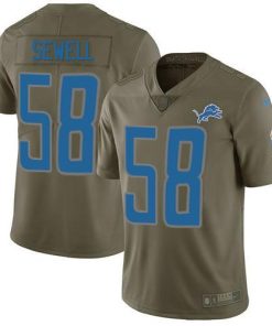 Detroit Detroit Lions #58 Penei Sewell Olive Men's Stitched NFL Limited 2017 Salute To Service Jersey Men's
