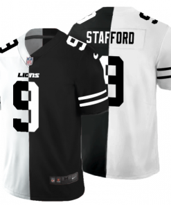 Detroit Detroit Lions #9 Matthew Stafford Men's Black V White Peace Split Nike Vapor Untouchable Limited NFL Jersey Men's