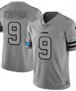 Detroit Detroit Lions #9 Matthew Stafford Men's Nike Gray Gridiron II Vapor Untouchable Limited NFL Jersey Men's