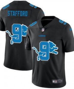 Detroit Detroit Lions #9 Matthew Stafford Men's Nike Team Logo Dual Overlap Limited NFL Jersey Black Men's