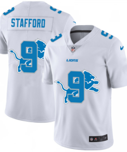 Detroit Detroit Lions #9 Matthew Stafford White Men's Nike Team Logo Dual Overlap Limited NFL Jersey Men's