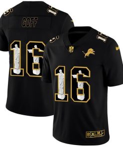 Detroit Lions #16 Jared Goff Men's Nike Carbon Black Vapor Cristo Redentor Limited NFL Jersey