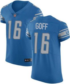 Detroit Lions #16 Jared Goff Blue Throwback Men's Stitched NFL Vapor Untouchable Elite Jersey