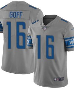 Detroit Lions #16 Jared Goff Gray Men's Stitched NFL Limited Inverted Legend Jersey