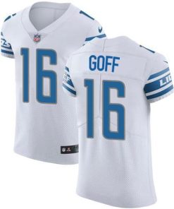 Detroit Lions #16 Jared Goff White Men's Stitched NFL New Elite Jersey