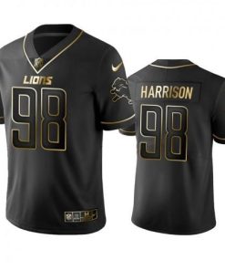 Detroit Lions #98 Damon Harrison Men's Stitched NFL Vapor Untouchable Limited Black Golden Jersey Men's