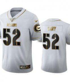 Green Bay Green Bay Packers #52 Rashan Gary Men's Nike White Golden Edition Vapor Limited NFL 100 Jersey Men's