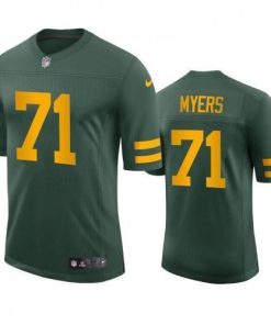 Green Bay Green Bay Packers #71 Josh Myers Men's Nike Alternate Vapor Limited Player NFL Jersey - Green Men's