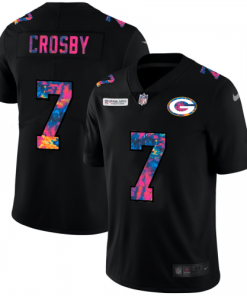 Green Bay Green Bay Packers #7 Mason Crosby Men's Nike Multi-Color Black 2020 NFL Crucial Catch Vapor Untouchable Limited Jersey Men's