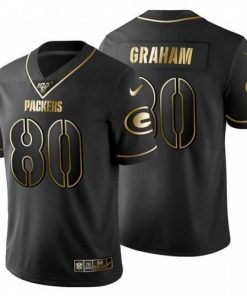Green Bay Green Bay Packers #80 Jimmy Graham Men's Nike Black Golden Limited NFL 100 Jersey Men's