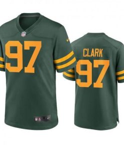 Green Bay Green Bay Packers #97 Kenny Clark Men's Nike Alternate Game Player NFL Jersey - Green Men's