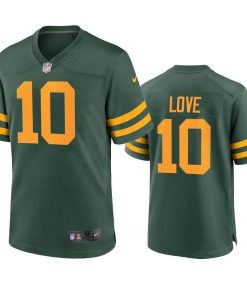 Green Bay Packers #10 Jordan Love Men's Nike Alternate Game Player NFL Jersey - Green