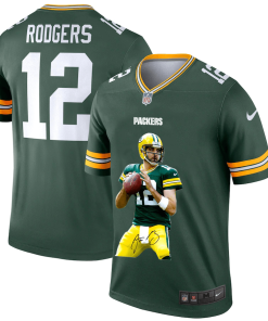 Green Bay Packers #12 Aaron Rodgers Men's Nike Player Signature Moves Vapor Limited NFL Jersey Green