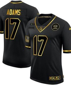 Green Bay Packers #17 Davante Adams Men's Nike 2020 Salute To Service Golden Limited NFL Jersey Black