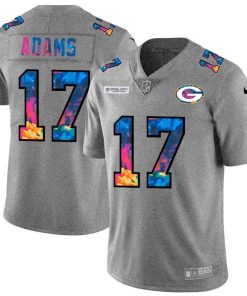 Green Bay Packers #17 Davante Adams Men's Nike Multi-Color 2020 NFL Crucial Catch NFL Jersey Greyheather