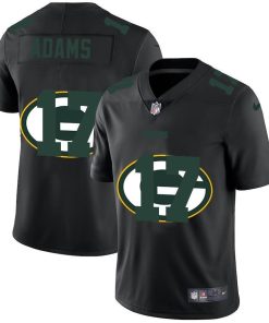 Green Bay Packers #17 Davante Adams Men's Nike Team Logo Dual Overlap Limited NFL Jersey Black