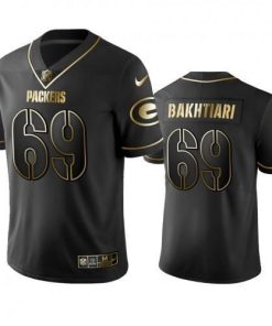 Green Bay Packers #69 David Bakhtiari Men's Stitched NFL Vapor Untouchable Limited Black Golden Jersey Men's