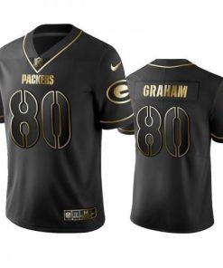 Green Bay Packers #80 Jimmy Graham Men's Stitched NFL Vapor Untouchable Limited Black Golden Jersey Men's
