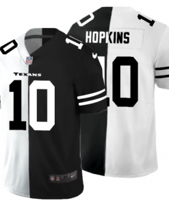 Houston Houston Texans #10 DeAndre Hopkins Men's Black V White Peace Split Nike Vapor Untouchable Limited NFL Jersey Men's