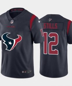 Houston Houston Texans #12 Kenny Stills Navy Blue Men's Nike Big Team Logo Vapor Limited NFL Jersey Men's
