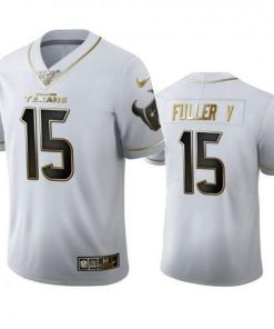 Houston Houston Texans #15 Will Fuller Men's Nike White Golden Edition Vapor Limited NFL 100 Jersey Men's