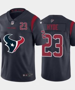 Houston Houston Texans #23 Carlos Hyde Navy Blue Men's Nike Big Team Logo Player Vapor Limited NFL Jersey Men's