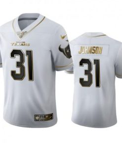 Houston Houston Texans #31 David Johnson Watson Men's Nike White Golden Edition Vapor Limited NFL 100 Jersey Men's