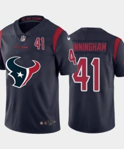 Houston Houston Texans #41 Zach Cunningham Navy Blue Men's Nike Big Team Logo Player Vapor Limited NFL Jersey Men's