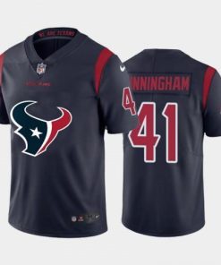 Houston Houston Texans #41 Zach Cunningham Navy Blue Men's Nike Big Team Logo Vapor Limited NFL Jersey Men's
