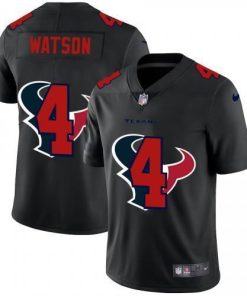 Houston Houston Texans #4 Deshaun Watson Men's Nike Team Logo Dual Overlap Limited NFL Jersey Black Men's