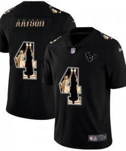 Houston Houston Texans #4 Deshaun Watson Carbon Black Vapor Statue Of Liberty Limited NFL Jersey Men's