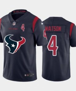 Houston Houston Texans #4 Deshaun Watson Navy Blue Men's Nike Big Team Logo Player Vapor Limited NFL Jersey Men's
