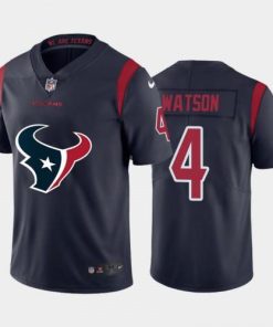 Houston Houston Texans #4 Deshaun Watson Navy Blue Men's Nike Big Team Logo Vapor Limited NFL Jersey Men's