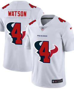 Houston Houston Texans #4 Deshaun Watson White Men's Nike Team Logo Dual Overlap Limited NFL Jersey Men's