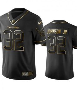 Houston Texans #32 Lonnie Johnson Jr. Men's Stitched NFL Vapor Untouchable Limited Black Golden Jersey Men's