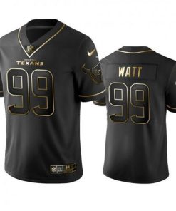Houston Texans #99 J.J. Watt Men's Stitched NFL Vapor Untouchable Limited Black Golden Jersey Men's