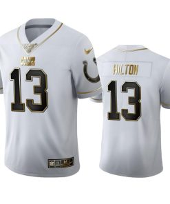 Indianapolis Colts #13 T.Y. Hilton Men's Nike White Golden Edition Vapor Limited NFL 100 Jersey