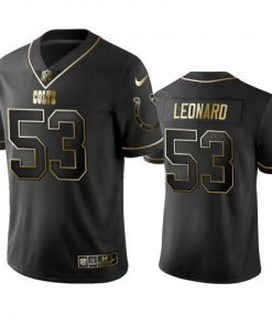 Indianapolis Colts #53 Darius Leonard Men's Stitched NFL Vapor Untouchable Limited Black Golden Jersey Men's
