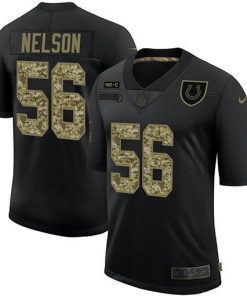 Indianapolis Colts #56 Quenton Nelson Men's Nike 2020 Salute To Service Camo Limited NFL Jersey Black