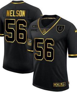 Indianapolis Colts #56 Quenton Nelson Men's Nike 2020 Salute To Service Golden Limited NFL Jersey Black