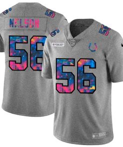 Indianapolis Colts #56 Quenton Nelson Men's Nike Multi-Color 2020 NFL Crucial Catch NFL Jersey Greyheather