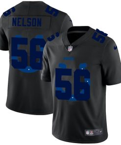 Indianapolis Colts #56 Quenton Nelson Men's Nike Team Logo Dual Overlap Limited NFL Jersey Black