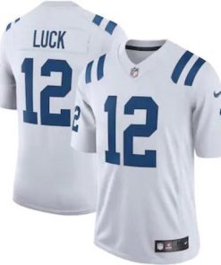 Indianapolis Indianapolis Colts #12 Andrew Luck Men's Nike White Vapor Limited Team Jersey Men's