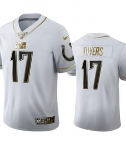 Indianapolis Indianapolis Colts #17 Philip Rivers Men's Nike White Golden Edition Vapor Limited NFL 100 Jersey Men's