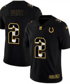 Indianapolis Indianapolis Colts #2 Carson Wentz Men's Nike Carbon Black Vapor Cristo Redentor Limited NFL Jersey Men's
